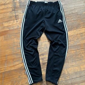 Adidas Classic Black Joggers with 3 Stripes